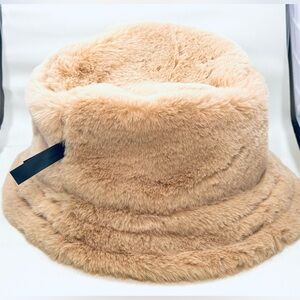 Torrid Tan Faux Fur Reversible Bucket Hat Size M/L NWOT